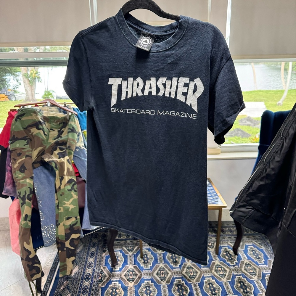 Thrasher Black Skateboard Magazine T-Shirt